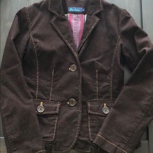 Boden Corduroy Topstitch Jacket Espresso Blazer